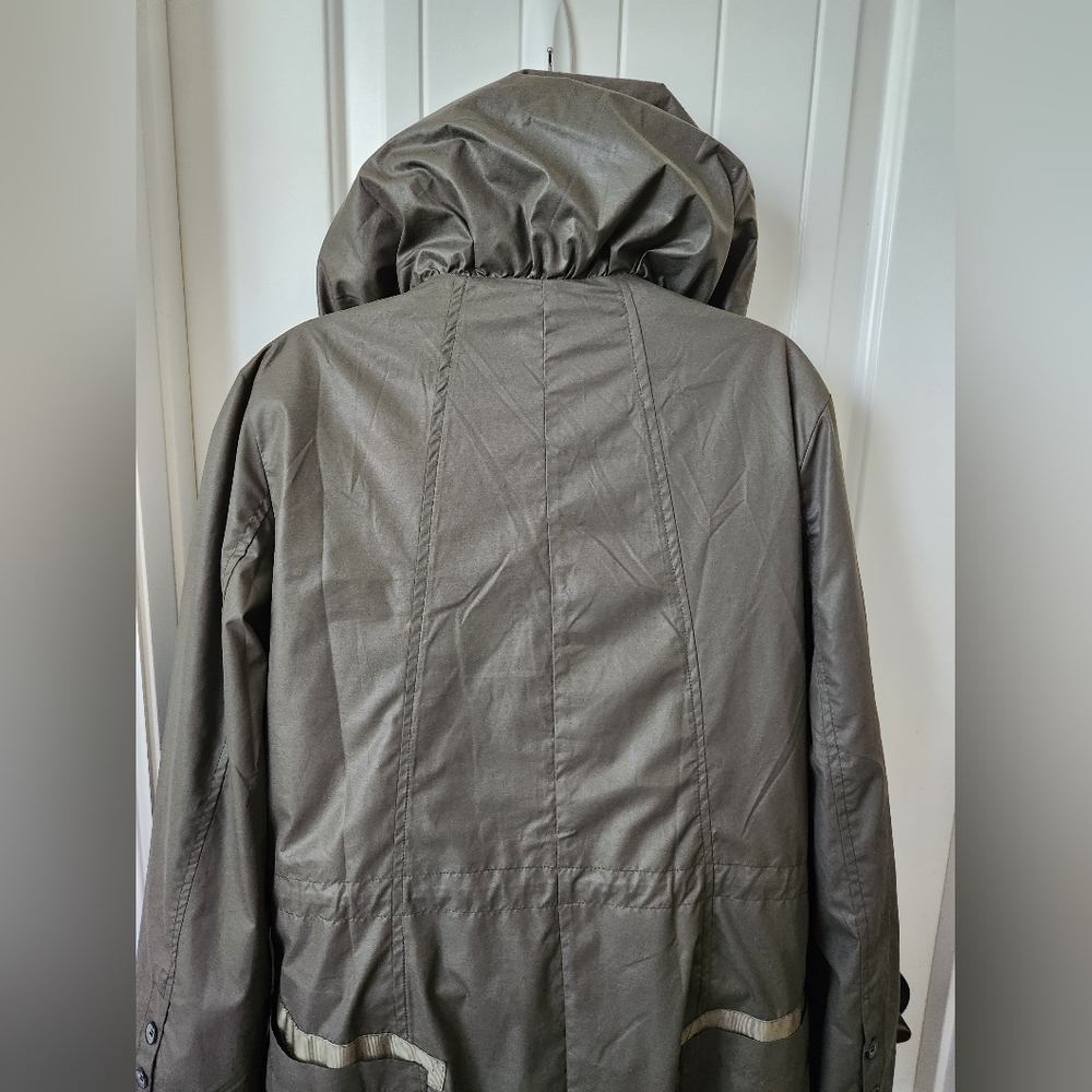 Pile Ou Face Paris Lined Trench/Jacket size 8/T4 | Like New | Muted Green - Picture 6 of 14